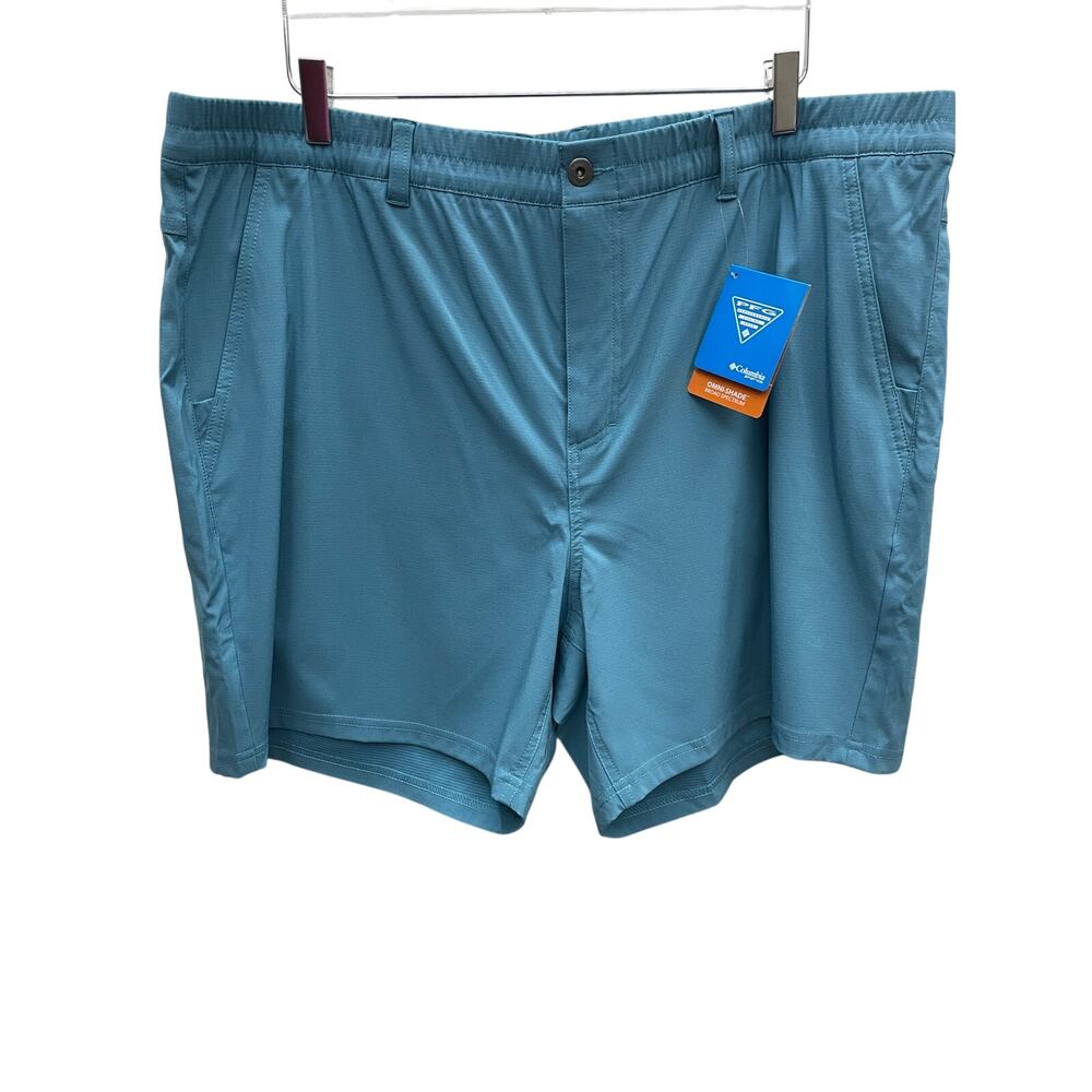 Columbia PFG Omni-Shade Omni-Wick Light Blue Outdoor Shorts Size XXL NWT